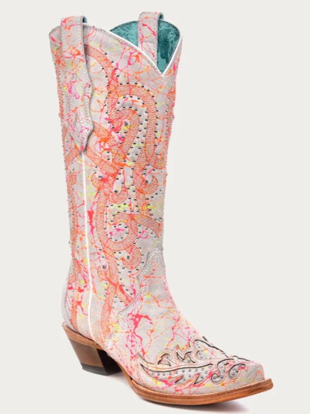 Corral Women’s Multicolor Fluorescent Embroidered crystal boots size 7